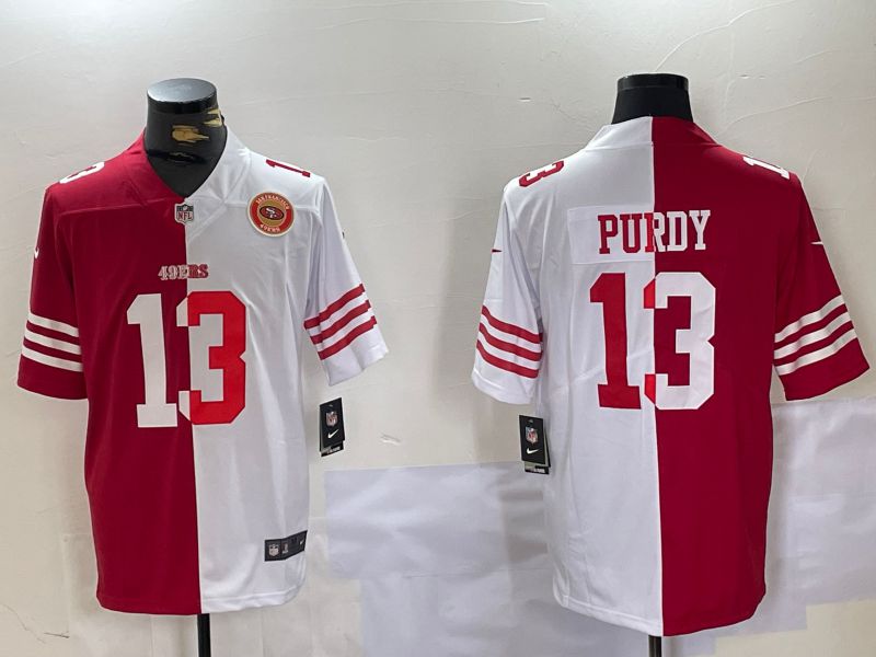 Men San Francisco 49ers #13 Purdy Red White Nike 2024 Limited NFL Jersey style 10083->indianapolis colts->NFL Jersey